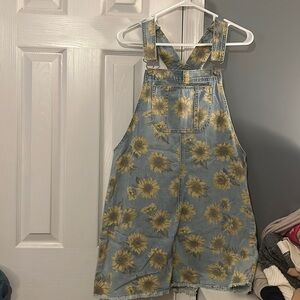 American eagle overall sunflower dress